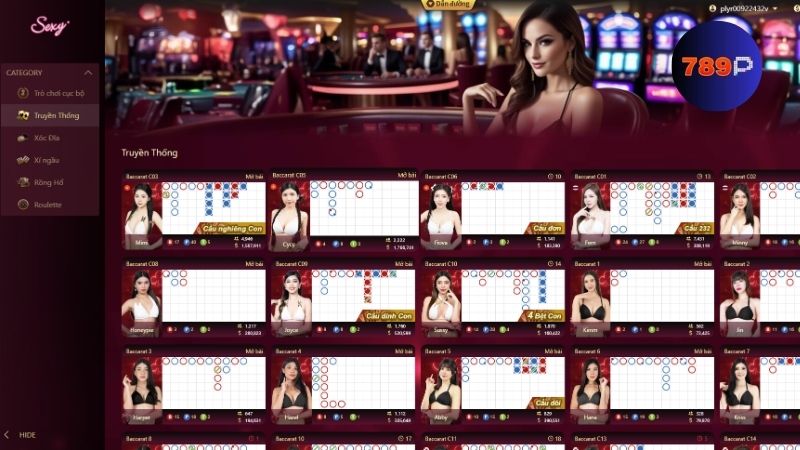 Khám phá các game hot nhất sảnh Live Casino 789P